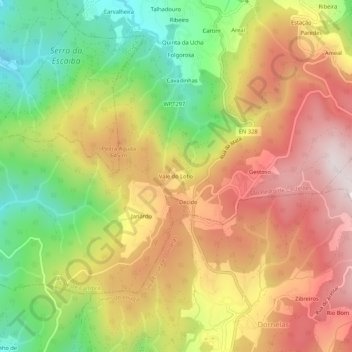 Vale do Lobo topographic map, elevation, terrain