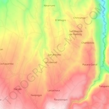 San Antonio topographic map, elevation, terrain