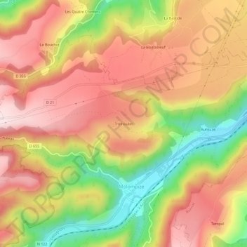 Trémoulet topographic map, elevation, terrain