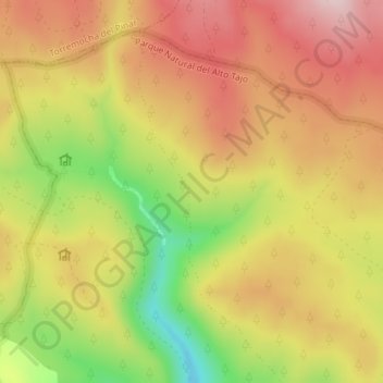 Los Moretes topographic map, elevation, terrain