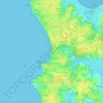 Le Landrin topographic map, elevation, terrain
