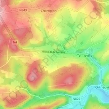 Ramont topographic map, elevation, terrain