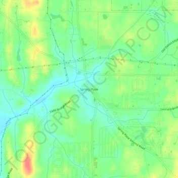 Spring Place topographic map, elevation, terrain