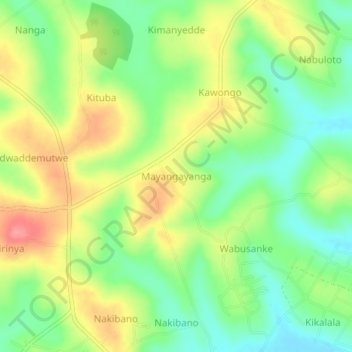 Mayangayanga topographic map, elevation, terrain