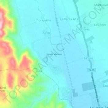 Fundo Mausto topographic map, elevation, terrain