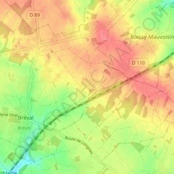 La Buttte topographic map, elevation, terrain