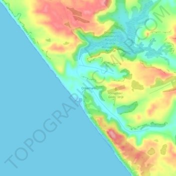 Omamari topographic map, elevation, terrain
