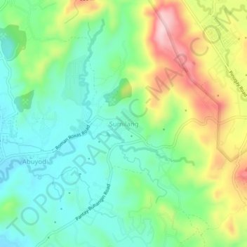 Sumilang topographic map, elevation, terrain