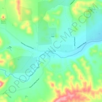 Paskenta topographic map, elevation, terrain
