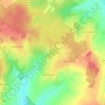 La Garenne topographic map, elevation, terrain