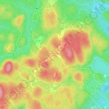 Saint-Calixte-Nord topographic map, elevation, terrain