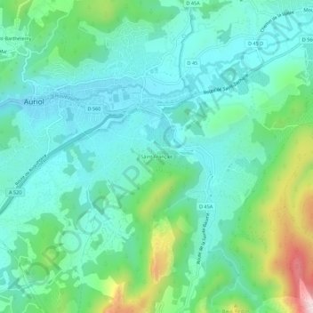 Saint-Français topographic map, elevation, terrain