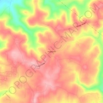 Hopewell topographic map, elevation, terrain