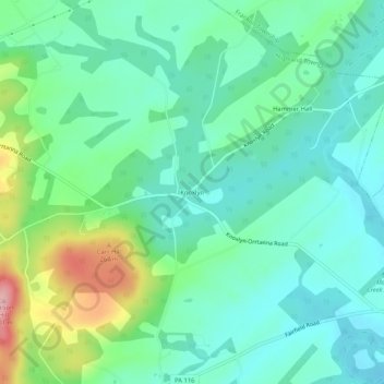 Knoxlyn topographic map, elevation, terrain