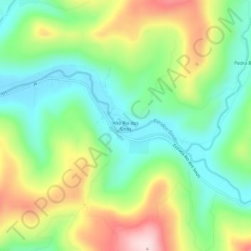 Alto Rio dos Sinos topographic map, elevation, terrain