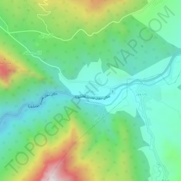 Razan topographic map, elevation, terrain