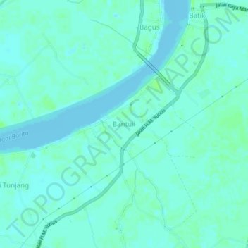 Bantuil topographic map, elevation, terrain