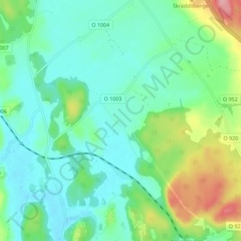 Ryk topographic map, elevation, terrain