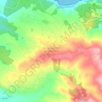 Beni Boughafer topographic map, elevation, terrain