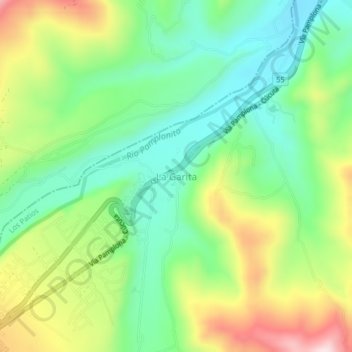 La Garita topographic map, elevation, terrain