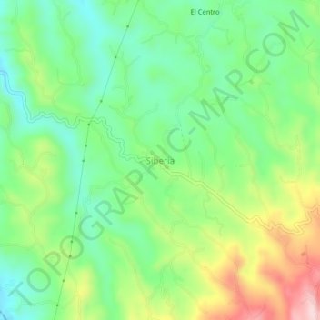 Siberia topographic map, elevation, terrain