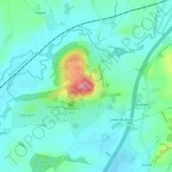 The Clump topographic map, elevation, terrain