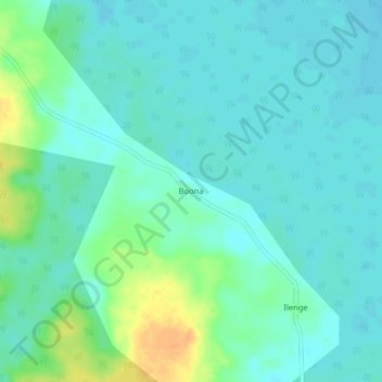 Boona topographic map, elevation, terrain