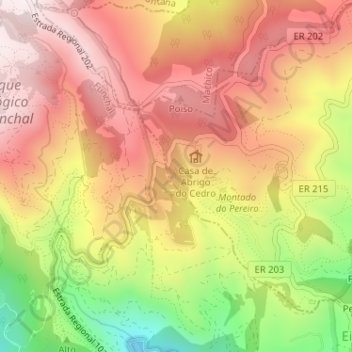 Montado do Pereiro topographic map, elevation, terrain