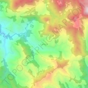 Çamlıca topographic map, elevation, terrain