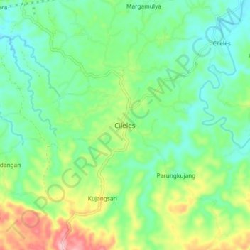 Cileles topographic map, elevation, terrain