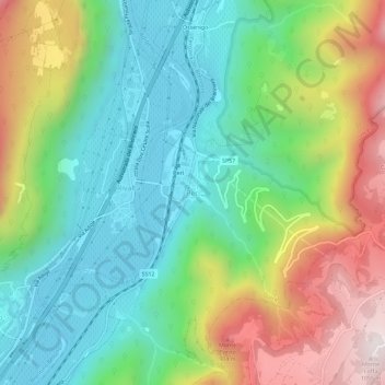 Peri topographic map, elevation, terrain