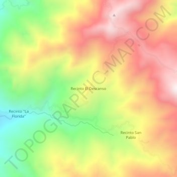 Recinto El Descanso topographic map, elevation, terrain