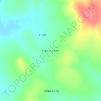 Lagoa do Gambá topographic map, elevation, terrain