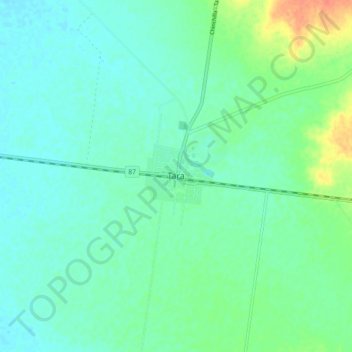 Tara topographic map, elevation, terrain