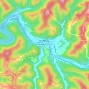 Reader topographic map, elevation, terrain