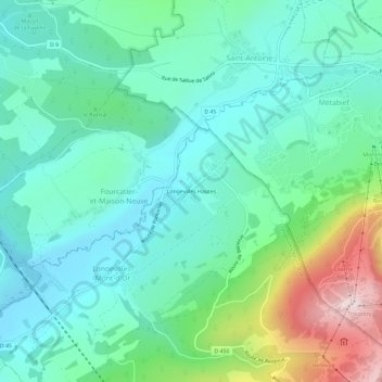 Longevilles Hautes topographic map, elevation, terrain