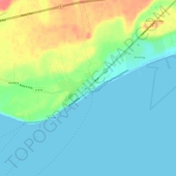 Pargua topographic map, elevation, terrain