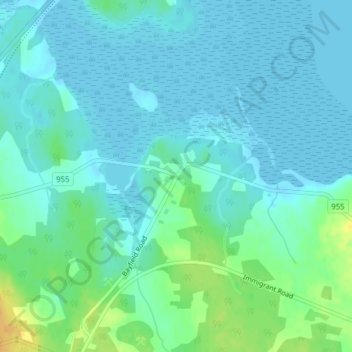 Bayfield topographic map, elevation, terrain