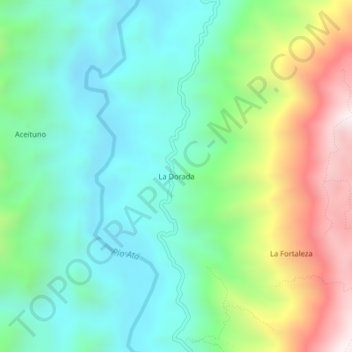 La Dorada topographic map, elevation, terrain