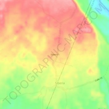 Siberia topographic map, elevation, terrain