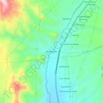 Bentrellata topographic map, elevation, terrain