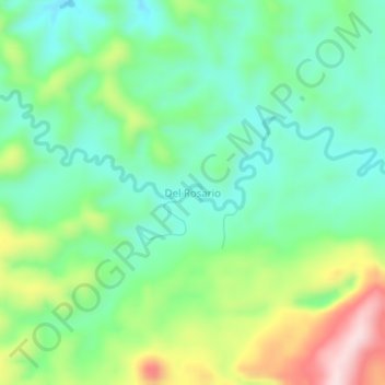 Del Rosario topographic map, elevation, terrain