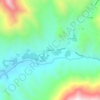 Hurtado topographic map, elevation, terrain