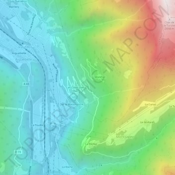 Les Côtes topographic map, elevation, terrain