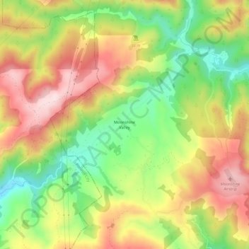 Moonshine Valley topographic map, elevation, terrain