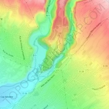 Le Serré topographic map, elevation, terrain