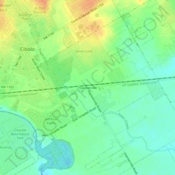 Haeckerville topographic map, elevation, terrain