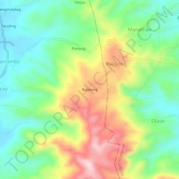 Balolang topographic map, elevation, terrain