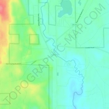 Lovells topographic map, elevation, terrain