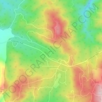 Hurleton topographic map, elevation, terrain